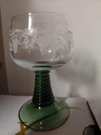 6 wijnglazen roemer groen, Verzamelen, Glas en Drinkglazen, Ophalen of Verzenden