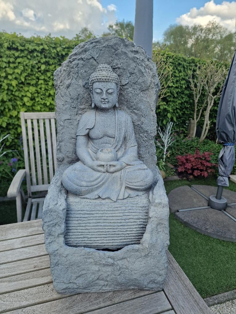 Tuinfontein Budha, Jardin & Terrasse, Pièces d'eau & Fontaines, Utilisé, Ornement d'eau, Autres matériaux, Enlèvement