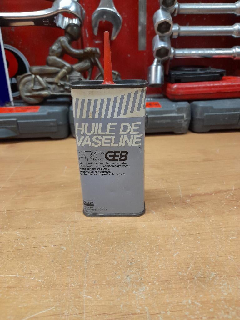 ancienne burette huile vide geb pro vaseline, Collections, Marques & Objets publicitaires, Envoi, Utilisé, Autres types