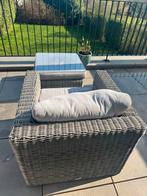 Loungezetel met bijzettafel grijs, Tuin en Terras, Tuinsets en Loungesets, Gebruikt, Rotan, Bijzettafel, Loungeset