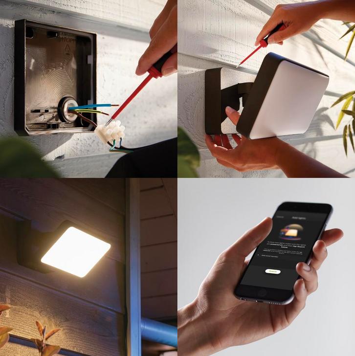 3 Stuks    Philips Hue Welcome Verstraler, Tuin en Terras, Buitenverlichting, Zo goed als nieuw, Led, Ophalen
