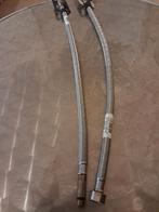 Deux(2)Flexibles robinet évier vers rob.Schell:Neufs 50cm3/8, Bricolage & Construction, Enlèvement, Neuf, Inox, Robinet