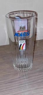 Bierglas/Maes Pils/Brigitte Becue/O.S. Atlanta 1996, Verzamelen, Ophalen of Verzenden, Zo goed als nieuw, Bierglas