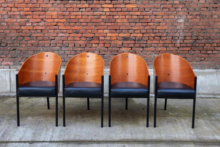 Philippe Starck Aleph Driade chaise Costes 4 pièces, Maison & Meubles, Chaises, Utilisé, Quatre, Bois, Cuir, Autres couleurs, Enlèvement