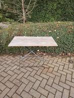 Klaptafel Vintage antiroest behandeld, origineel lattenblad, Huis en Inrichting, Tafels | Bijzettafels, Ophalen, Gebruikt