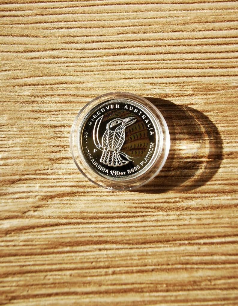 Kookaburra 1/10 Oz platina goud munt kookaburra 2011, Postzegels en Munten, Munten | Oceanië, Ophalen of Verzenden, Goud