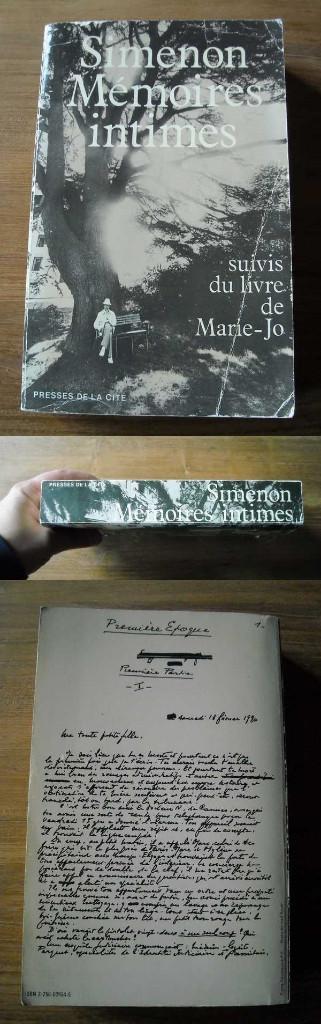 Simenon , Mémoires intimes - Autobiographie de Simenon, Livres, Biographies, Utilisé, Enlèvement ou Envoi