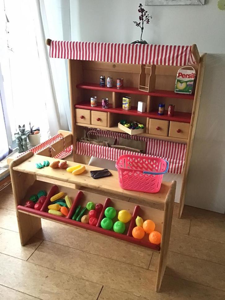 Houten speelwinkel Pinolino, Kinderen en Baby's, Speelgoed | Educatief en Creatief, Zo goed als nieuw, Ophalen