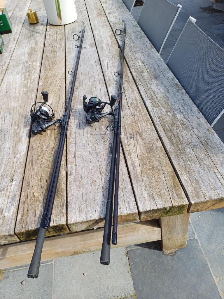 2 karperlijnen met baitrunner, Ophalen, Gebruikt