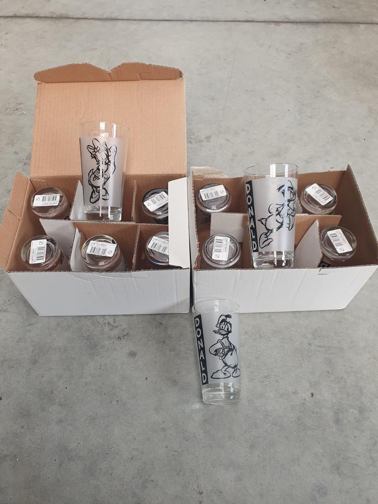 Donald duck disney glazen nieuw, Collections, Verres & Petits Verres, Enlèvement ou Envoi, Neuf, Verre à soda