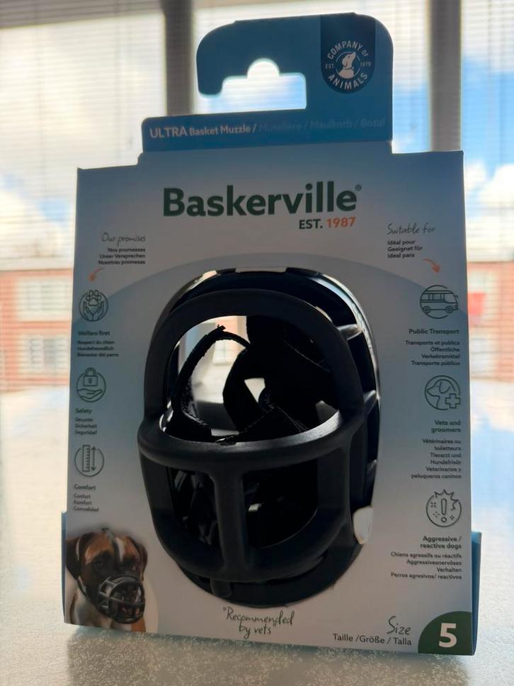 Muilkorf van Baskerville Ultra Muzzle maat 5 Perfecte staat, Animaux & Accessoires, Accessoires pour chiens, Neuf, Enlèvement ou Envoi