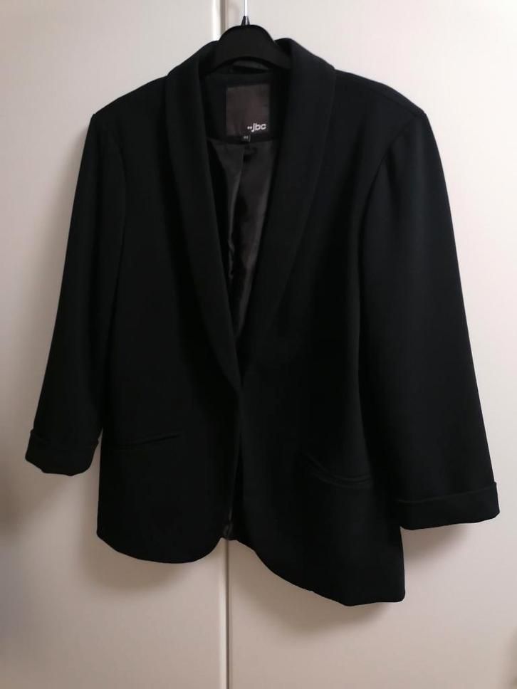 Zwarte getailleerde blazer met 3/4 mouw, maat 44, Kleding | Dames, Jasjes, Kostuums en Pakken, Zo goed als nieuw, Maat 42/44 (L)