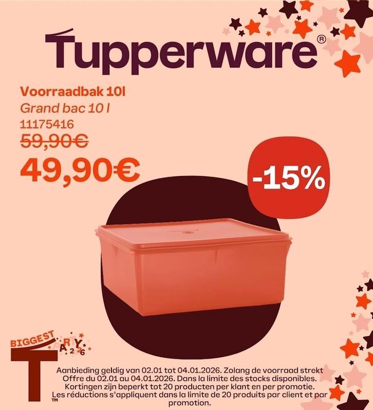Wafeldoos, Huis en Inrichting, Keuken | Tupperware, Nieuw, Bus of Trommel, Oranje, Ophalen of Verzenden
