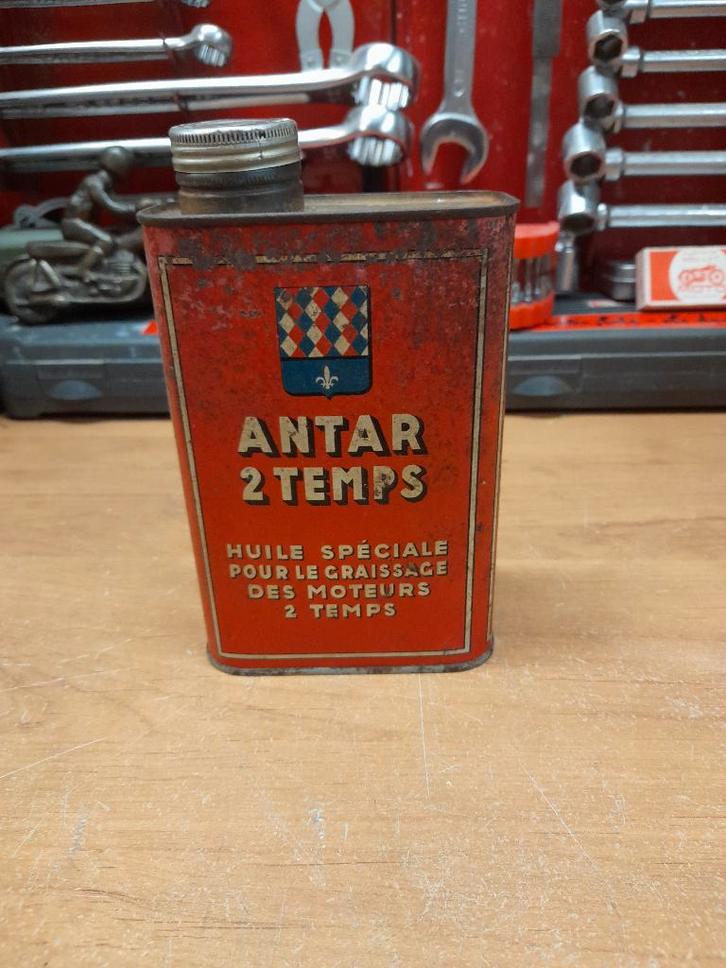 ancien bidon huile vide antar 2 temps moto 2t, Collections, Marques & Objets publicitaires, Utilisé, Autres types, Envoi