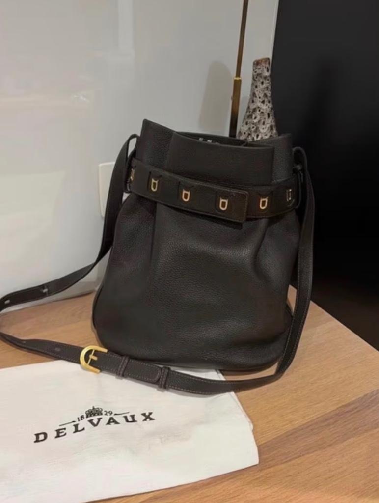 Delvaux Calicot, Enlèvement ou Envoi, Comme neuf, Brun, Sac à bandoulière