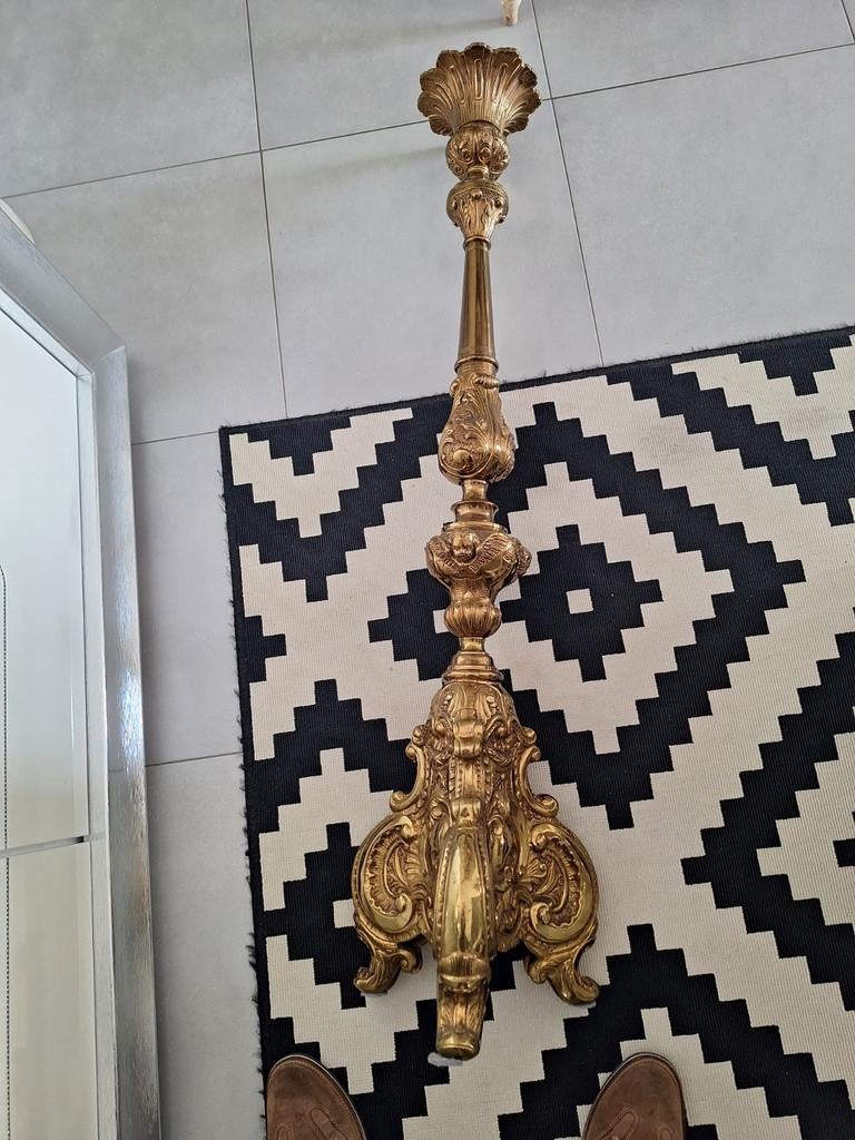 Koperen kandelaar, Antiek en Kunst, Ophalen