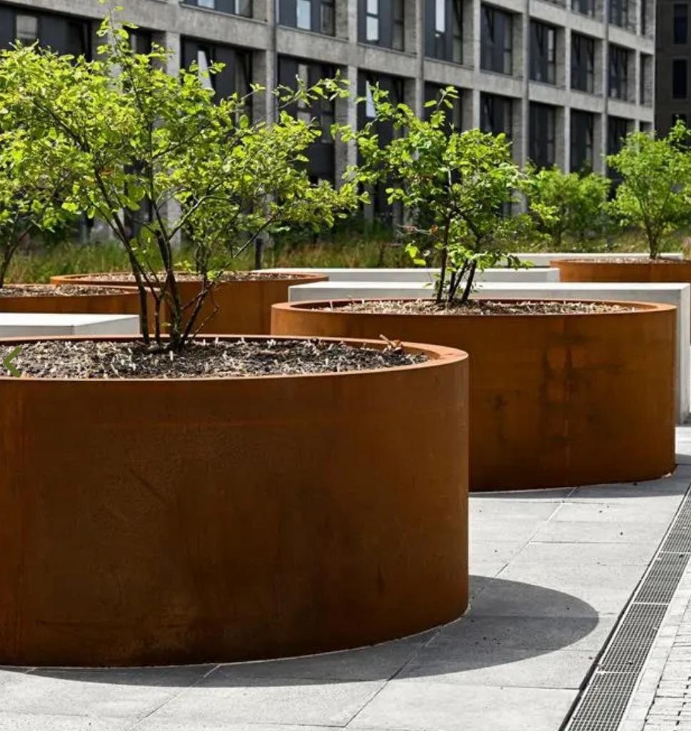 Cortenstalen bloembakken. Watertafels. Vijverelementen, Tuin en Terras, Ophalen, Nieuw