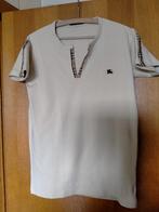 T-shirt,beige,sierbandjes aan V-hals en op mouwen,maat:S/M., Maat 38/40 (M), Beige, Nieuw, Ophalen of Verzenden
