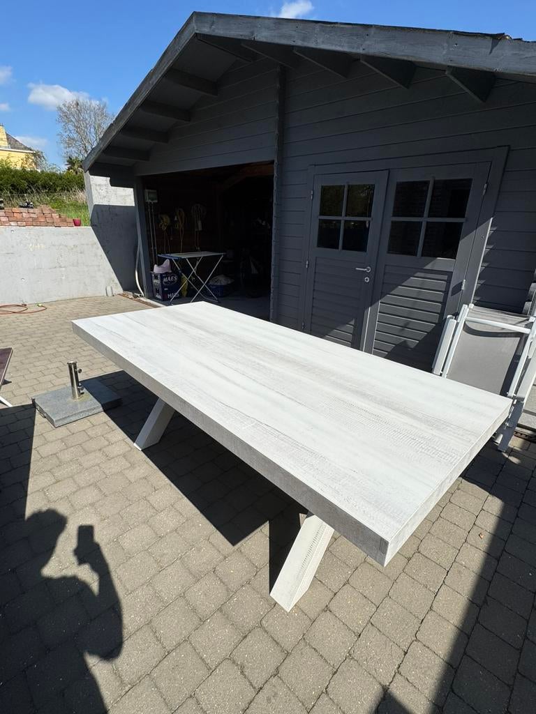 Eettafel voor 6 personen of 8 met zei, Huis en Inrichting, Tafels | Eettafels, Ophalen, Zo goed als nieuw