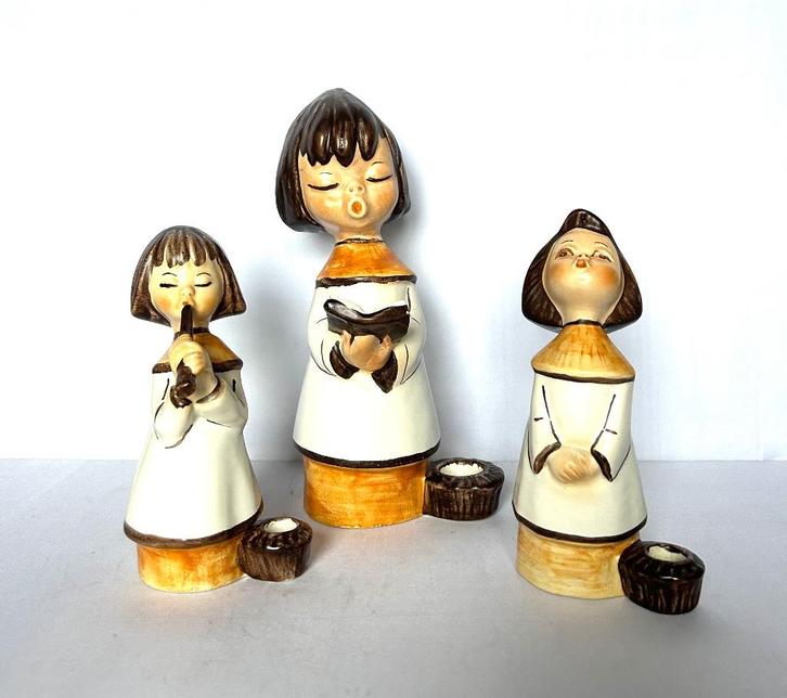 Hummel - Goebel figuur engel zanger koor kandelaar, Verzamelen, Beelden en Beeldjes, Hummel, Ophalen of Verzenden