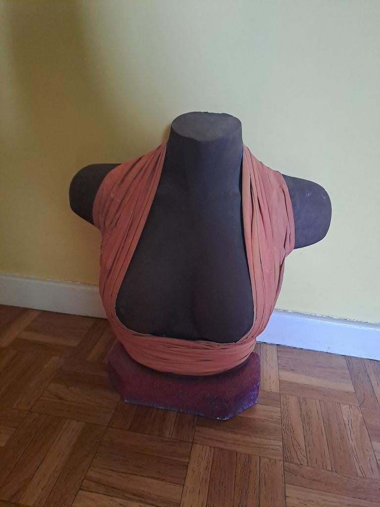 Grand buste "femme" en plâtre, Enlèvement