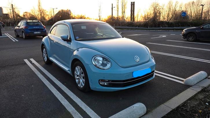 Volkswagen Coccinelle bleu 1.2 TSI 105 – 2013, Auto's, Volkswagen, Particulier, Beetle (Kever), Open dak, Benzine, Euro 1, Coupé