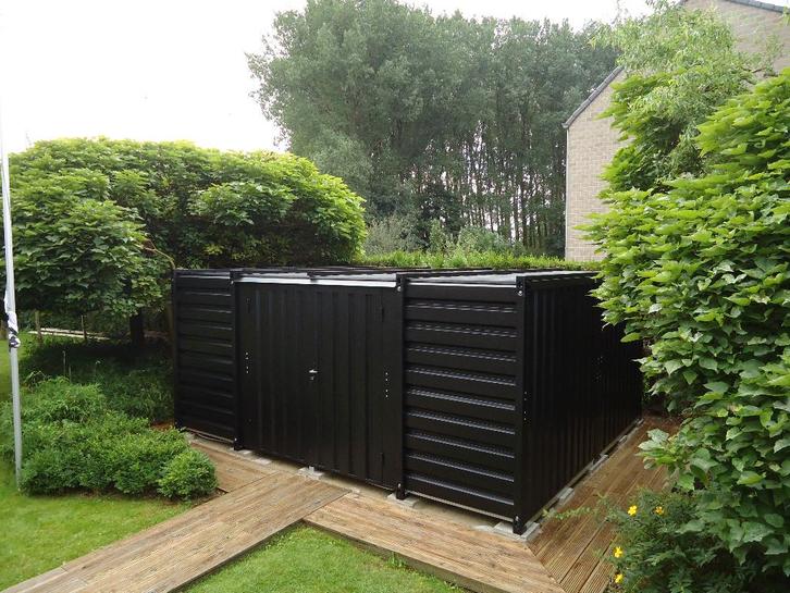 demontabele opslagcontainer, Tuin en Terras, Tuinhuizen, Nieuw, Tuinhuis, Metaal, 500 cm of meer, 200 tot 400 cm, Zonder ramen