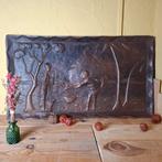 Panneau en cuivre repoussé africain vintage, Maison & Meubles, Enlèvement