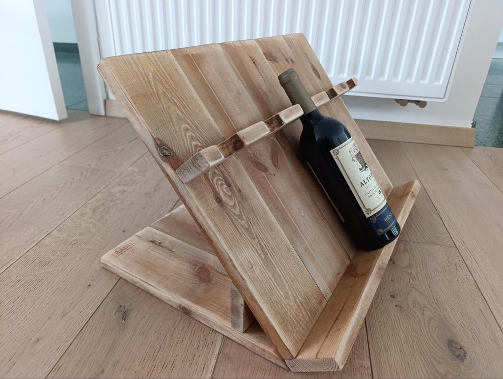 Porte bouteilles en bois artisanal, Bois