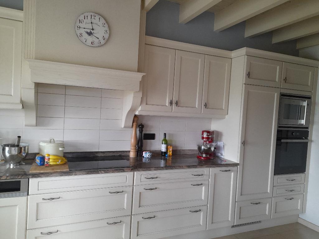 Landelijke keuken in eik, Ophalen, Gebruikt, Hoekkeuken, Graniet of Steen