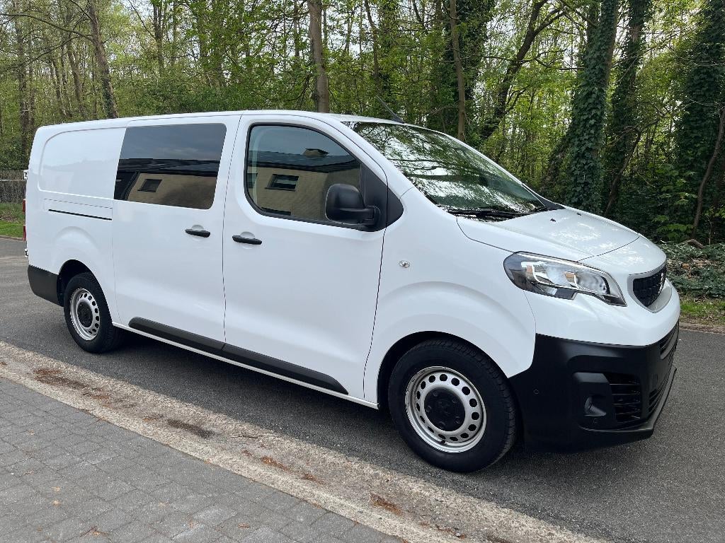 Peugeot Expert 2.0d 2021 L3 Dub.Cab. 6pl Camera,Gps,Euro 6d, Auto's, Peugeot, Stof, 4 cilinders, Wit, Bedrijf