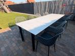 Tuinset tafel 3m incl 10 stoelen, Ophalen, Zo goed als nieuw, Tuinset