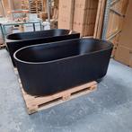 RIBBEL Mat zwarte ligbad vrijstaand ovaal 170x80x60 nr148, Ophalen of Verzenden, Nieuw