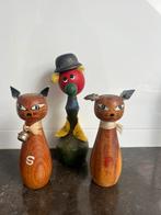 Vintage peper en zoutvat + flessenopener, Antiek en Kunst, Ophalen of Verzenden