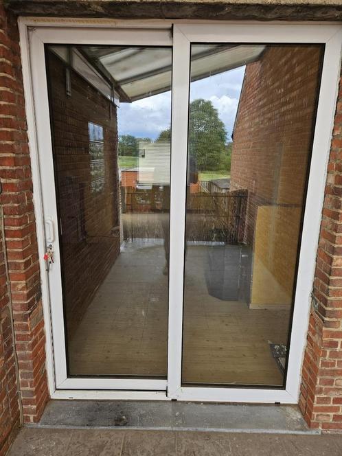 Schuifdeur in Aluminium met cilinder 1635x2210, Doe-het-zelf en Bouw, Raamkozijnen en Schuifdeuren, Gebruikt, Schuifpui, Aluminium