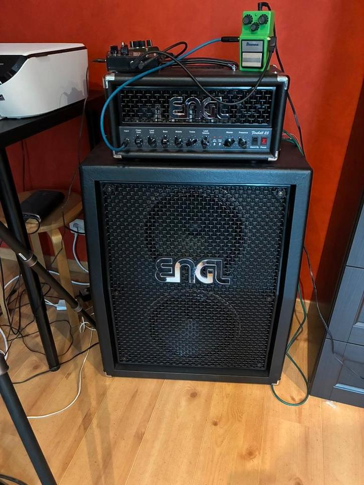 Engl fireball 25 amp en 2x12” cab, Muziek en Instrumenten, Versterkers | Bas en Gitaar, Zo goed als nieuw, Ophalen