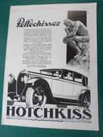 Hotchkiss - publicité papier - 1928, Collections, Autres types, Utilisé, Enlèvement ou Envoi