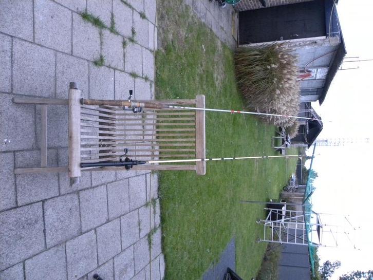 2x antieke zoetwater hengel 1 volglas 1,65 andere RVS 1,9 m, Watersport en Boten, Hengelsport | Witvissen, Gebruikt, Werphengel