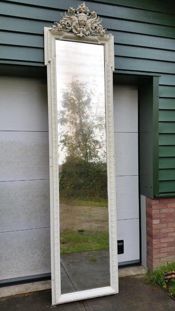 Zeer hoge antieke damspiegel/penantspiegel. antieke spiegel beschikbaar voor biedingen
