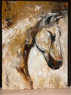 Vrij groot abstract  schilderij fier paard, Ophalen