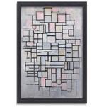 Numéro de composition IV - Toile Piet Mondrian + cadre à pât, 75 à 100 cm, Envoi, Création originale, 50 à 75 cm