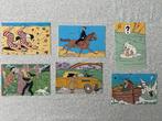 6 Unieke kaarten "Kuifje" - 1988, Verzamelen, Stripfiguren, Ophalen of Verzenden, Plaatje, Poster of Sticker, Zo goed als nieuw