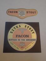 oud bieretiket Facon Stout, Verzamelen, Biermerken, Ophalen of Verzenden, Zo goed als nieuw, Overige typen, Overige merken