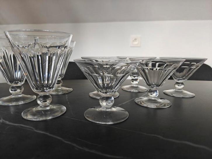 Val Saint Lambert - Eurel - 13 glazen, Antiek en Kunst, Antiek | Glaswerk en Kristal, Ophalen