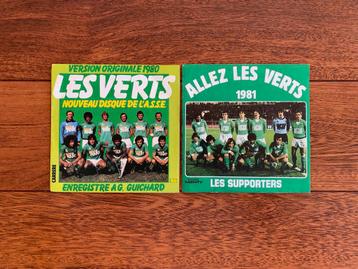 AS Saint-Étienne/lot x2 45T Vinyls voor verzamelaars beschikbaar voor biedingen