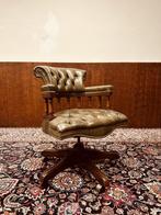 Engelse Chesterfield Captain Chair Bureaustoel, Antiek en Kunst, Ophalen of Verzenden