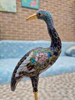 Vintage Chinese Cloisonne kraanvogel / Ibis  25cm hoog, Antiek en Kunst, Ophalen of Verzenden