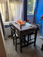 Table haute 4 chaisse sale a mangé, Ophalen, Zo goed als nieuw, Vier personen, Table en bois haute
