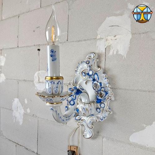 Vintage Dresden Keramieken Schierholz Plaue wandlamp (1967), Huis en Inrichting, Lampen | Wandlampen, Zo goed als nieuw, Overige materialen