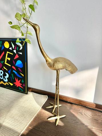 Grande statue héron en laiton Art Déco beschikbaar voor biedingen